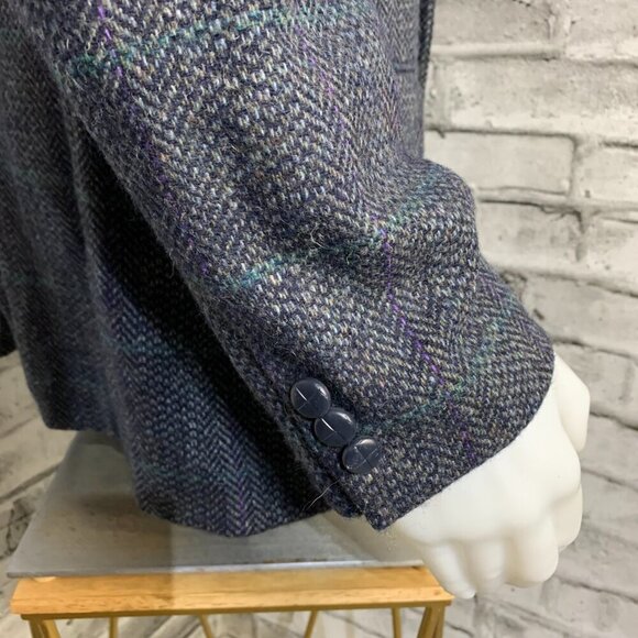 Vintage Tweed Wool Two Button Blazer Sport Coat - Picture 4 of 14